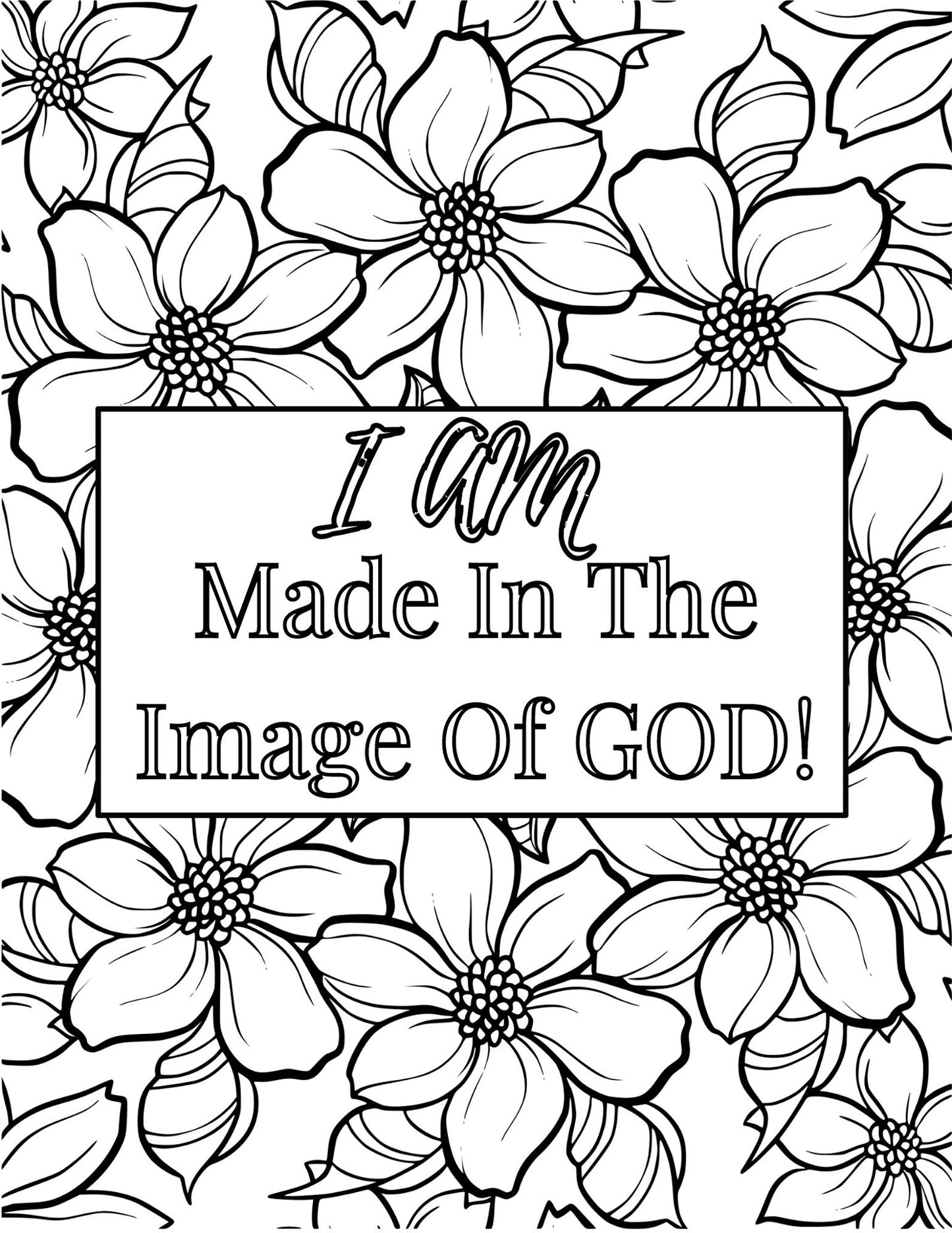 "I AM" Positive Affirmation Coloring Book by Tai East