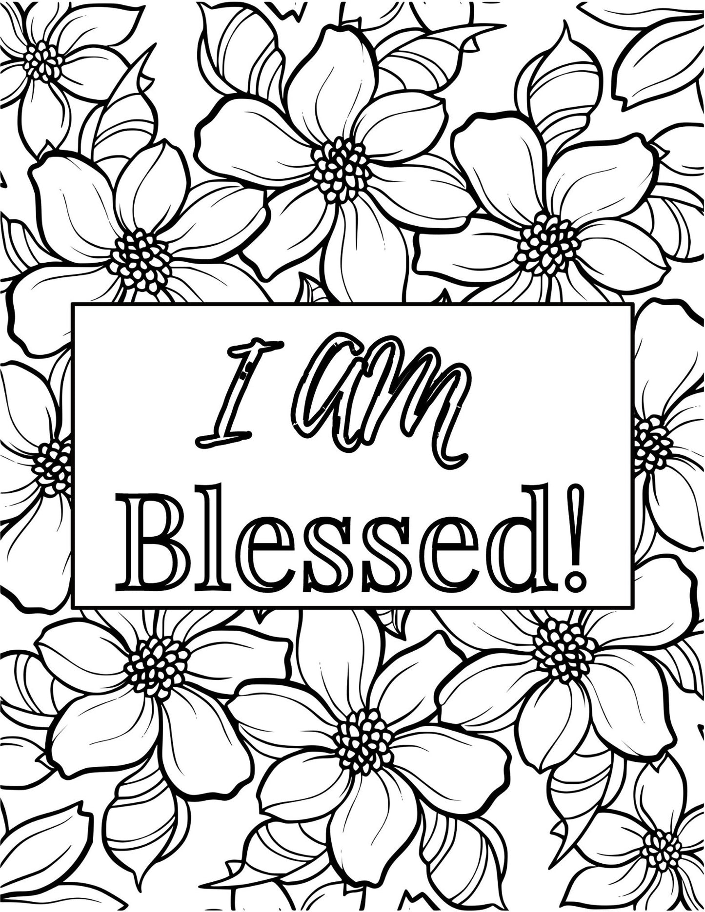 "I AM" Positive Affirmation Coloring Book by Tai East