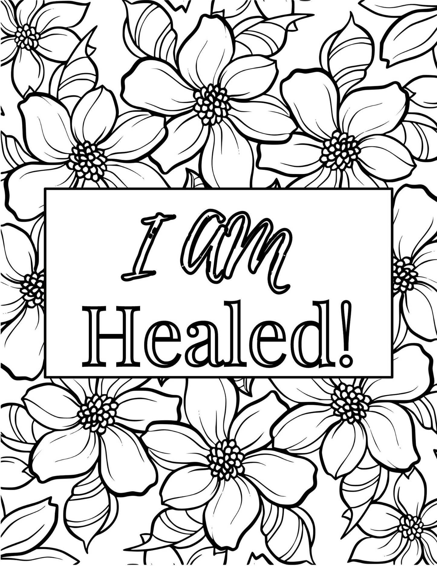 "I AM" Positive Affirmation Coloring Book by Tai East