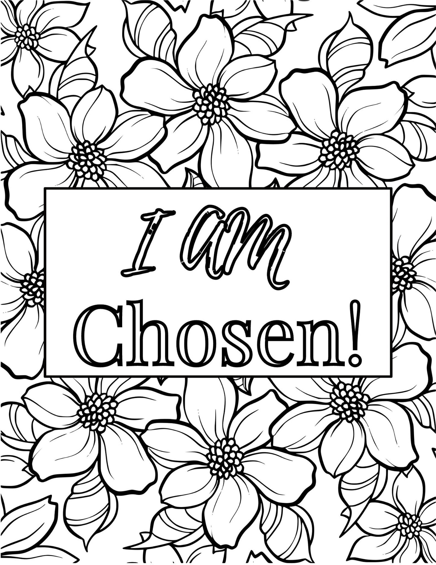 "I AM" Positive Affirmation Coloring Book by Tai East