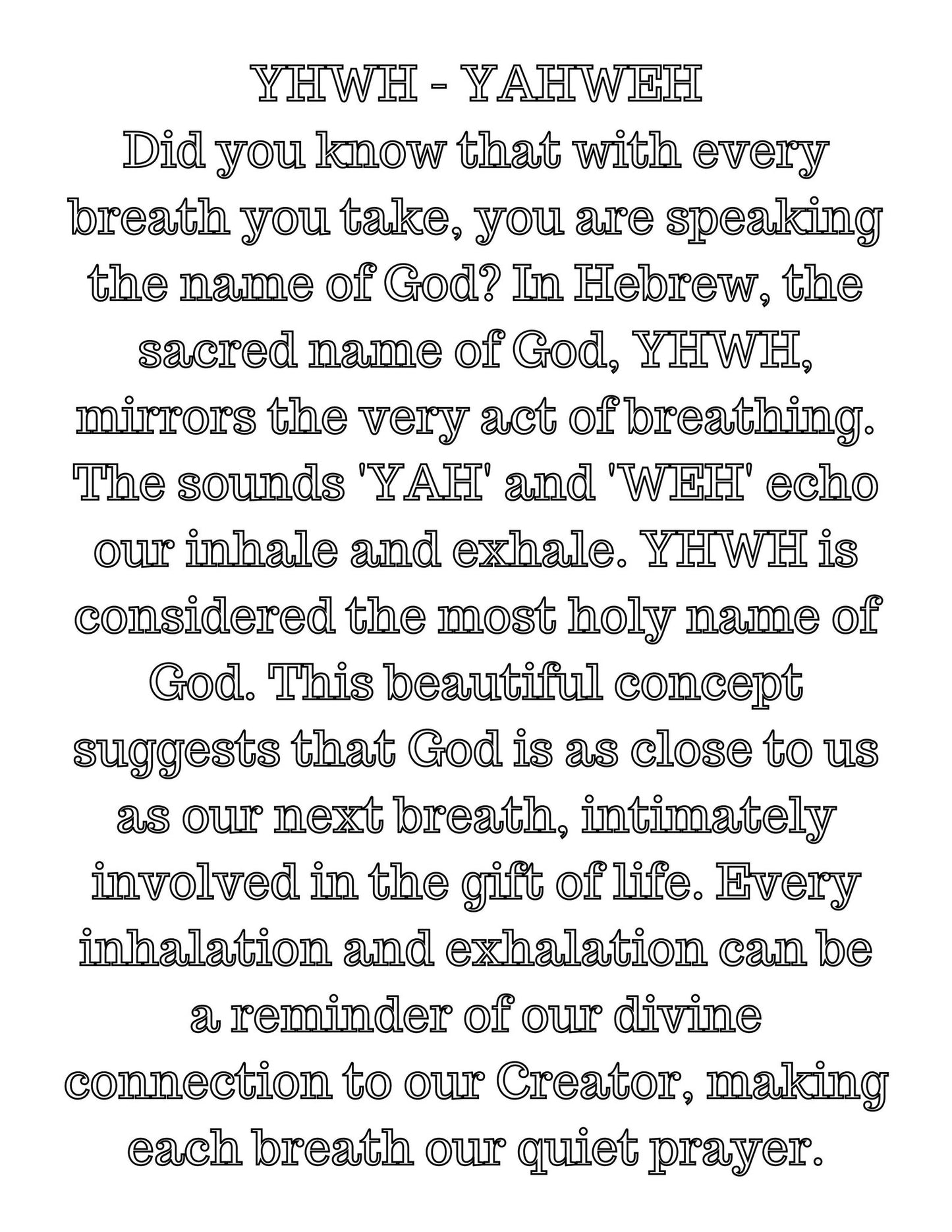 BREATHE—In HIS Holy Name: 31 Divine Names of GOD for Meditative and Mindful Coloring by Tai East