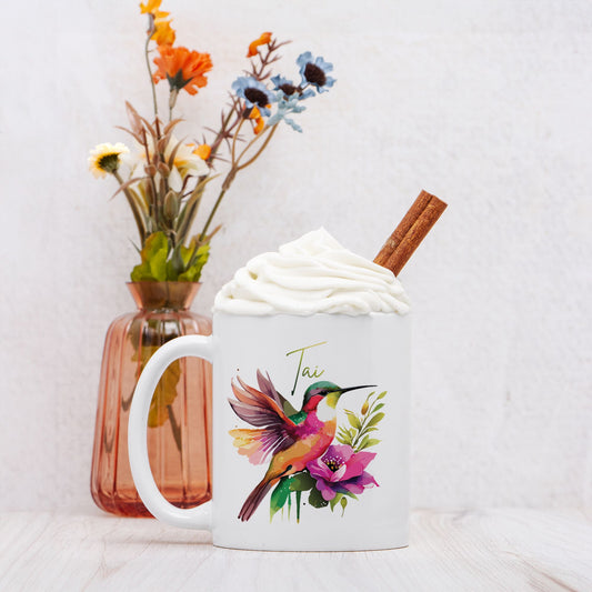 Promise in Full Color Personalized Hummingbird Mug | Custom Name and Bible Verse or Quote